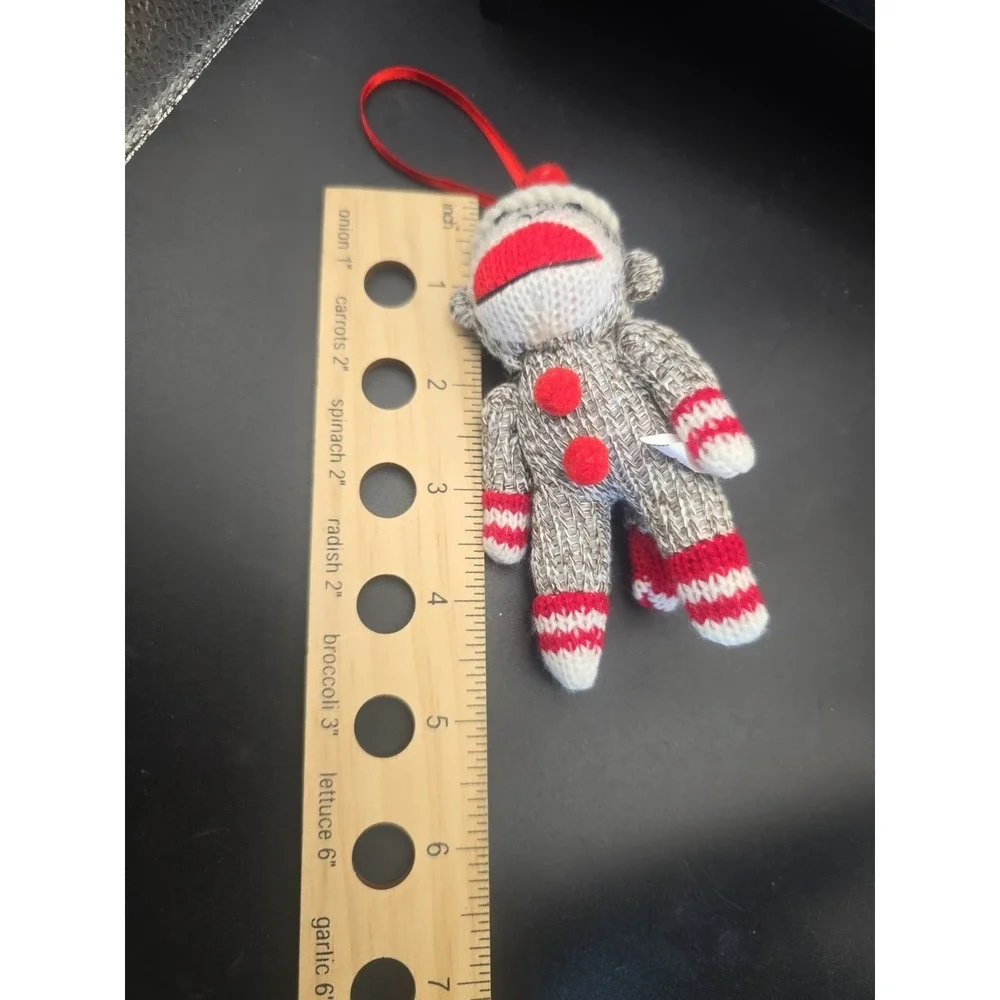 Sock Monkey Christmas Ornament ! Small 5